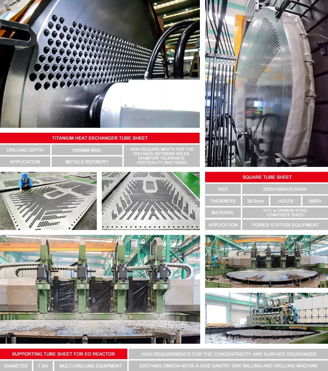 Complex Condenser and Heat Exchanger Tube Sheet Drilling Large Diameter Baffle Plate Machining Customized Fabrication